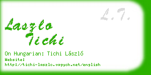laszlo tichi business card