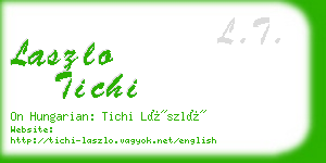 laszlo tichi business card